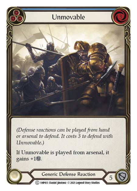 Unmovable - Blue Card Front