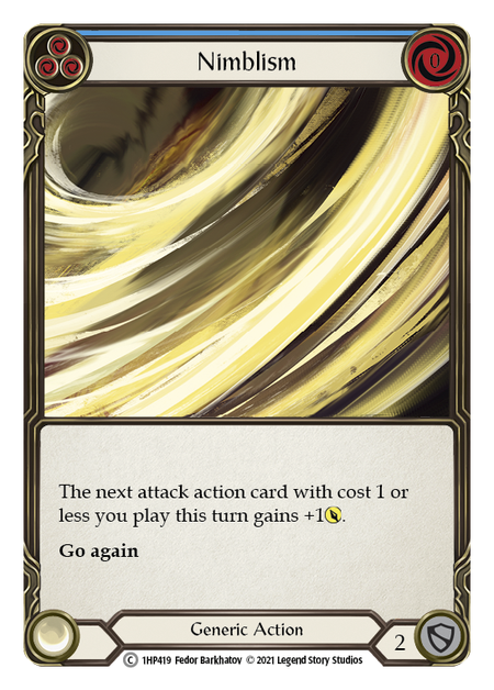 Nimblism - Blue Card Front