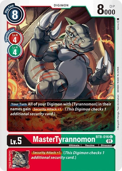 MasterTyrannomon Card Front