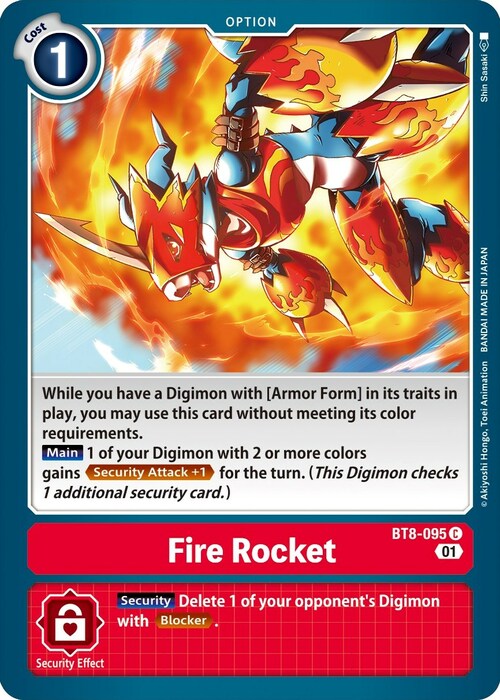 Fire Rocket Card Front
