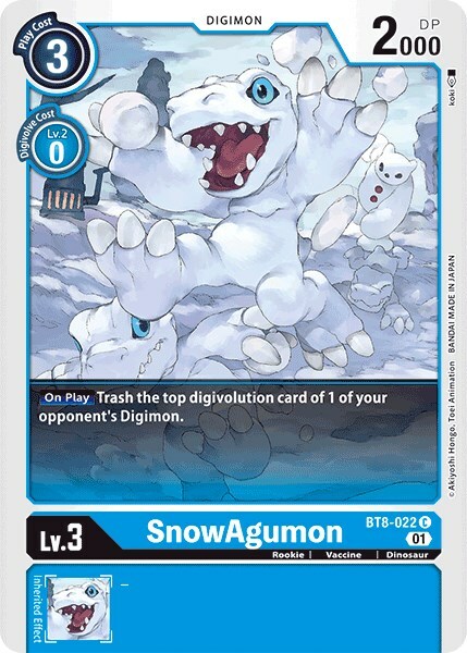 SnowAgumon Card Front