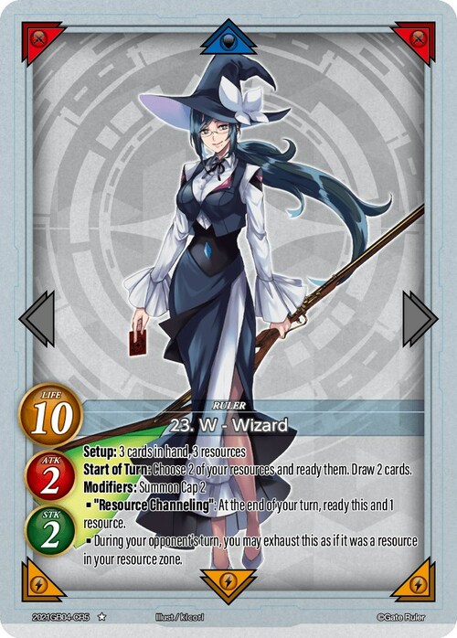 23. W - Wizard Card Front