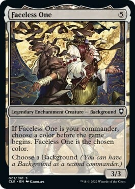 Faceless One Card Front