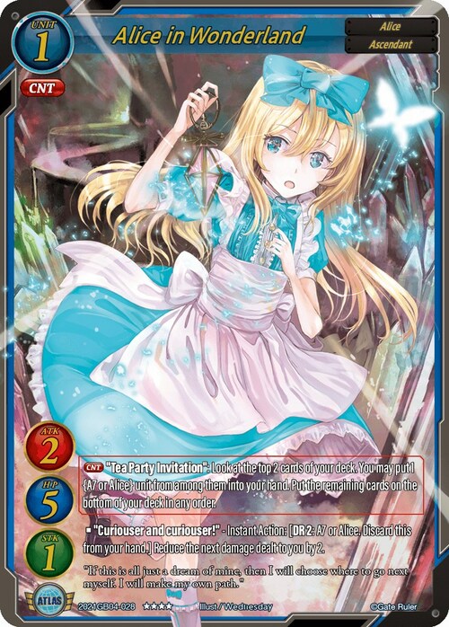Alice in Wonderland Card Front