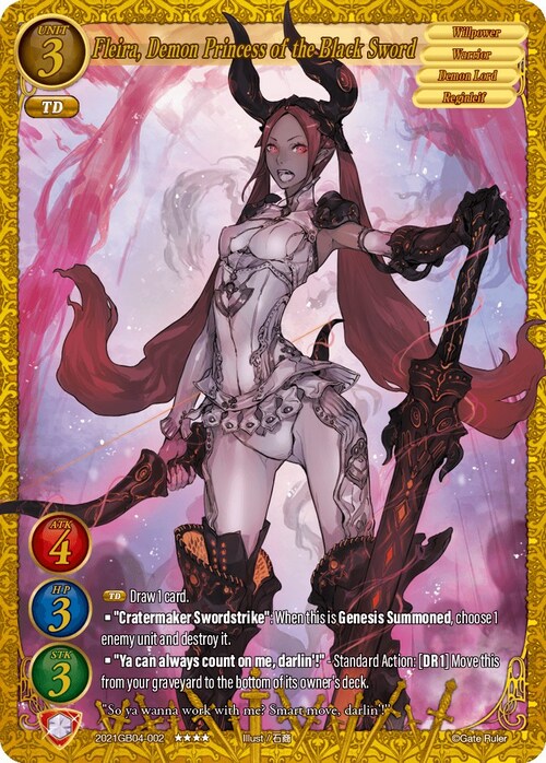 Fleira, Demon Princess of the Black Sword Card Front
