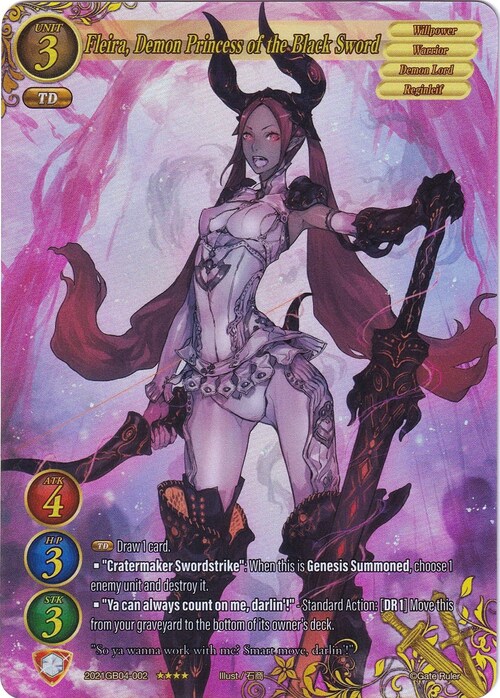 Fleira, Demon Princess of the Black Sword Frente