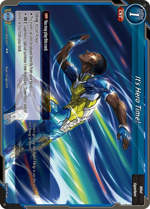 It's Hero Time! Card Front