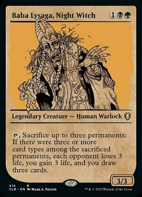 Baba Lysaga, Night Witch Card Front