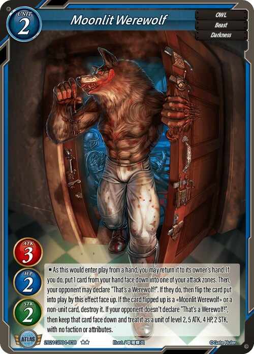 Moonlit Werewolf Card Front