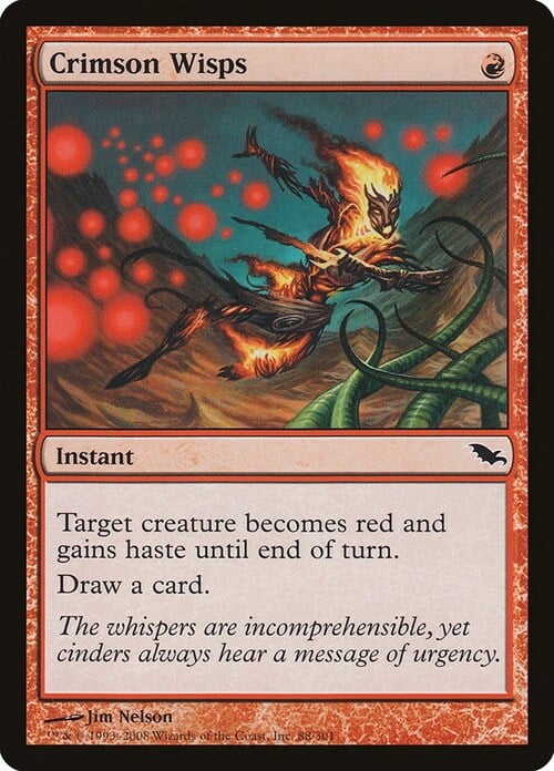 Crimson Wisps Card Front