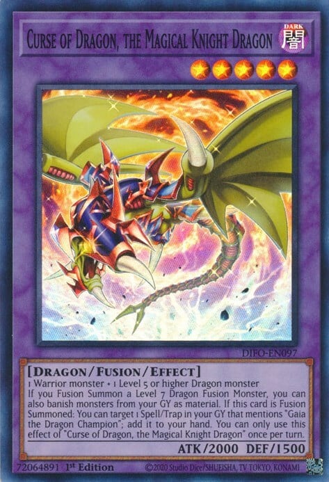 Curse of Dragon, the Magical Knight Dragon Card Front