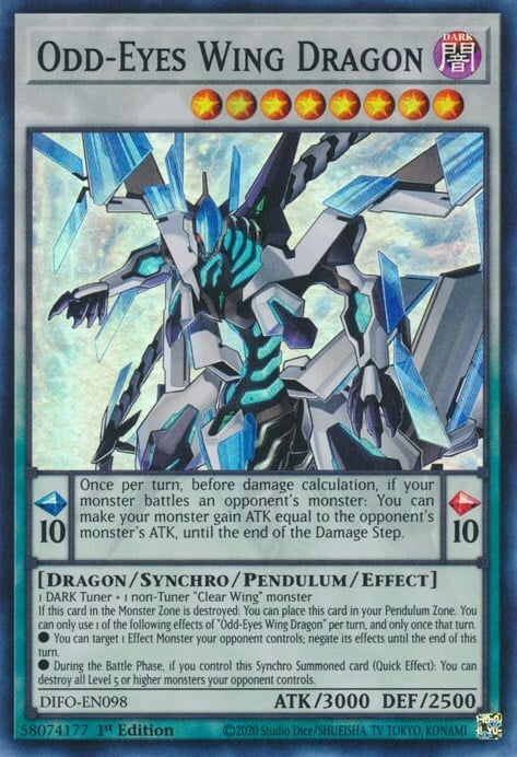 Odd-Eyes Wing Dragon Card Front