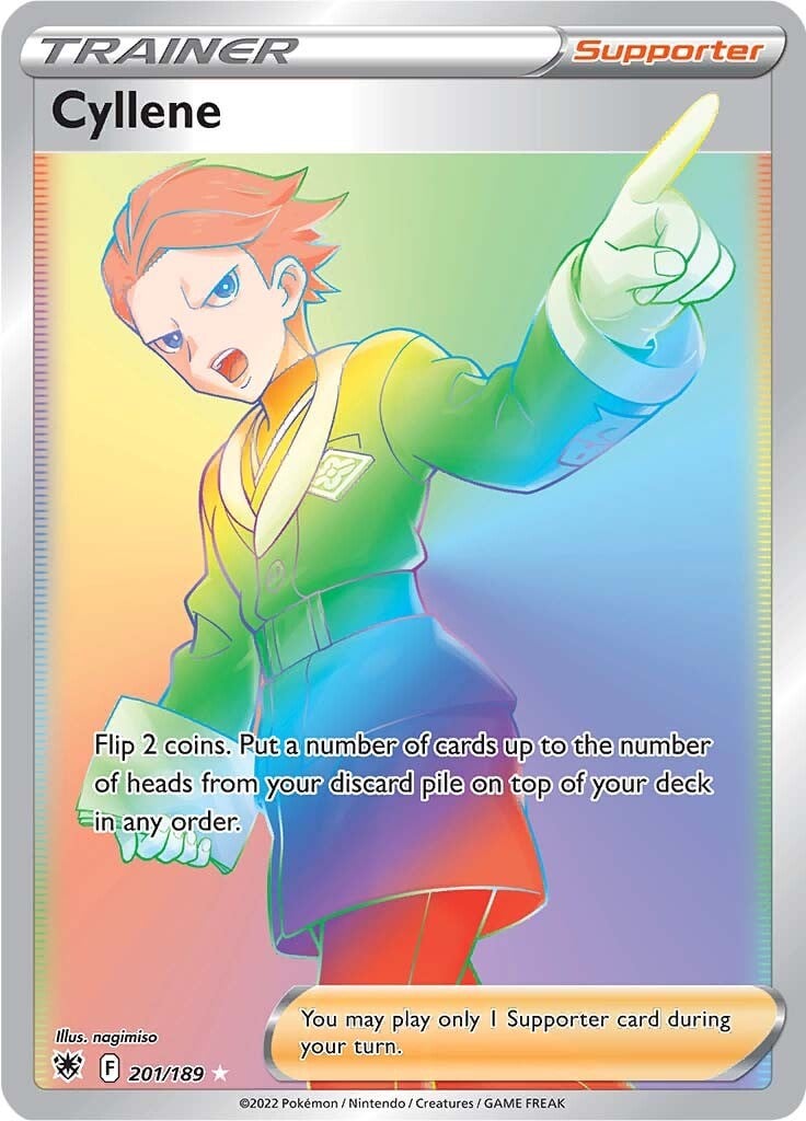 pokemon rainbow trainer cards Candice 204/195- Silver Tempest - Full Art Supporter / / Card Text All Rainbow Rare Pokemon Cards