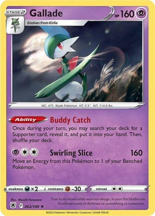 Gallade [Buddy Catch | Swirling Slice] Card Front