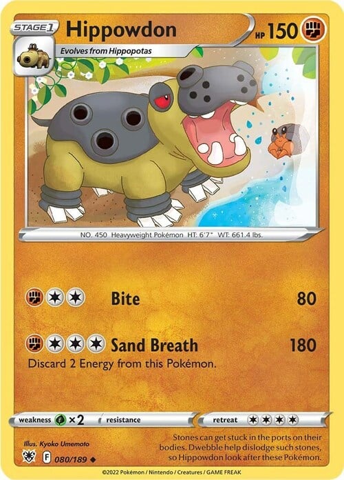Hippowdon [Bite | Sand Breath] Card Front