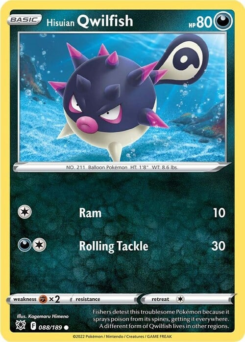 Qwilfish di Hisui [Ram | Rolling Tackle] Card Front