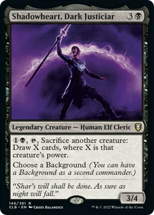 Shadowheart, Dark Justiciar Card Front