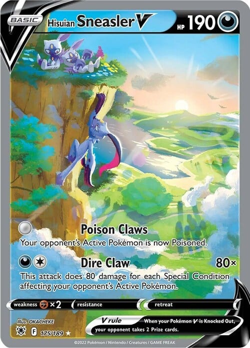 Sneasler di Hisui V [Poison Claws | Dire Claw] Card Front
