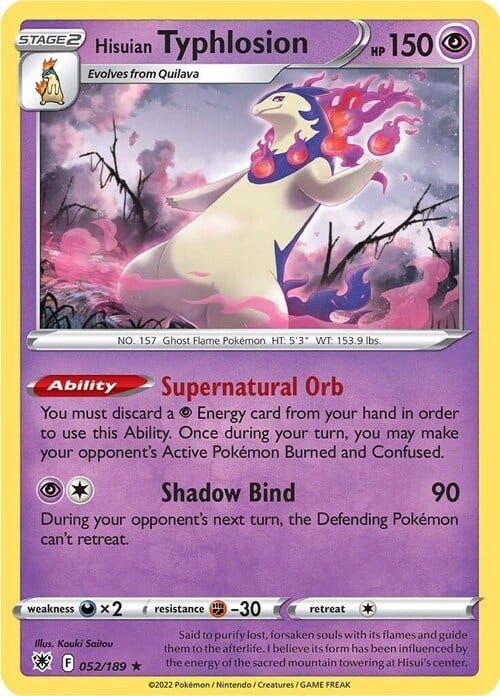 Typhlosion di Hisui [Supernatural Orb | Shadow Bind] Card Front