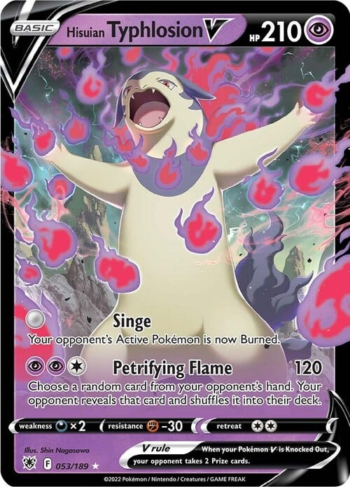 Hisuian Typhlosion V Card Front
