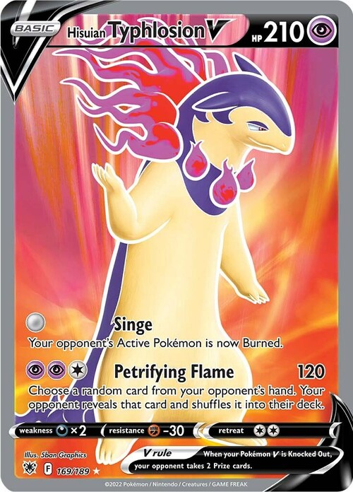 Hisuian Typhlosion V Card Front