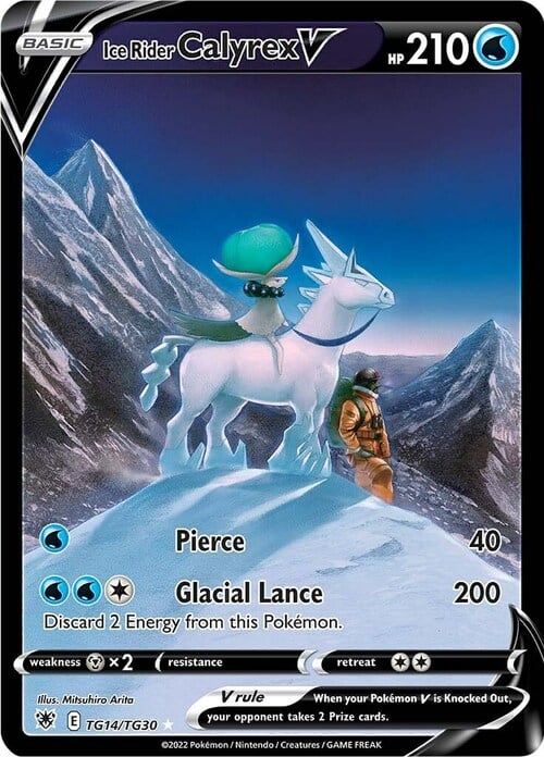 Calyrex Jinete Glacial V [Pierce | Glacial Lance] Frente
