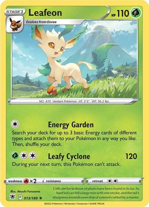 Leafeon [Energy Garden | Leafy Cyclone] Card Front
