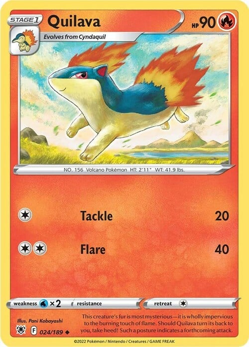 Quilava [Tackle | Flare] Card Front
