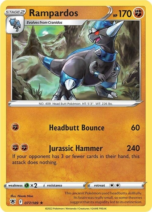 Rampardos [Headbutt Bounce | Jurassic Hammer] Card Front