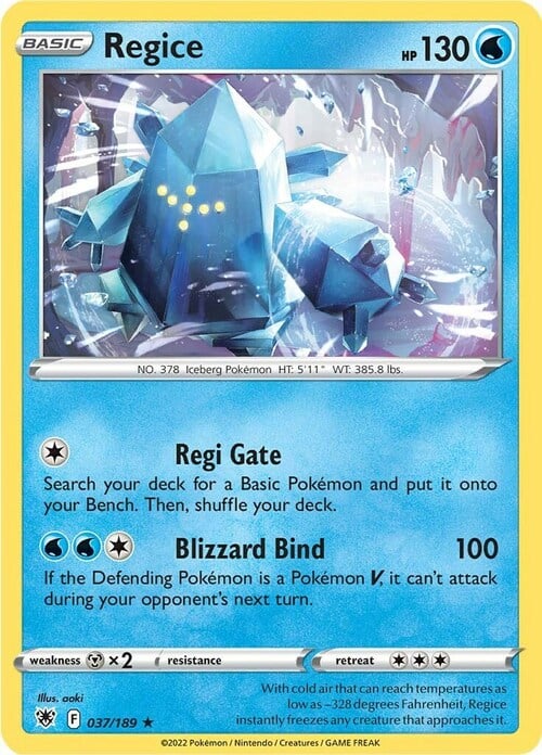 Regice Card Front
