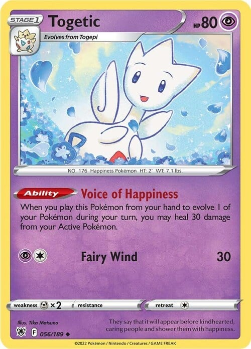 Togetic [Voice of Happiness | Fairy Wind] Card Front