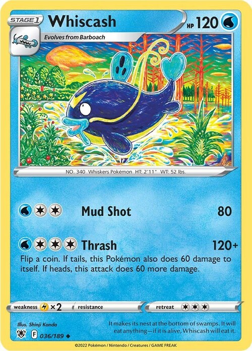 Whiscash [Mud Shot | Thrash] Card Front