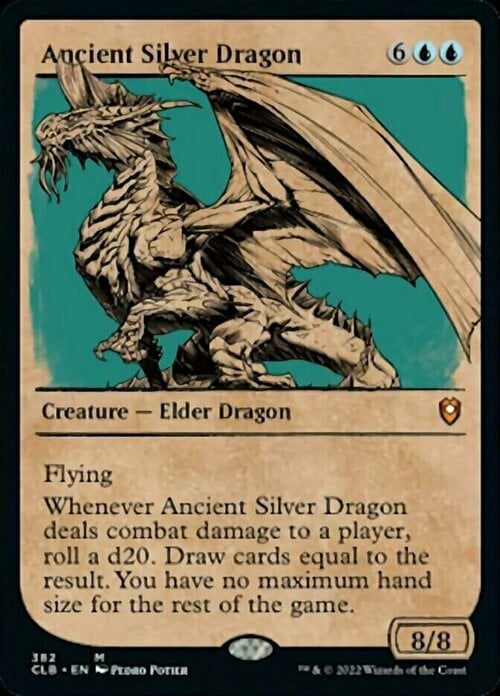 Dragón de plata anciano Frente