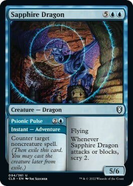 Sapphire Dragon // Psionic Pulse Card Front