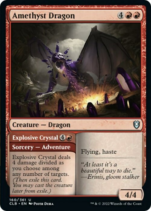 Amethyst Dragon // Explosive Crystal Card Front