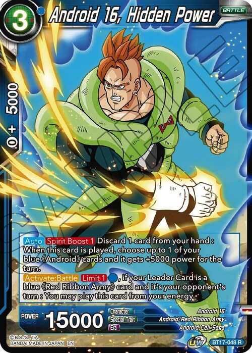 Android 16, Hidden Power Card Front