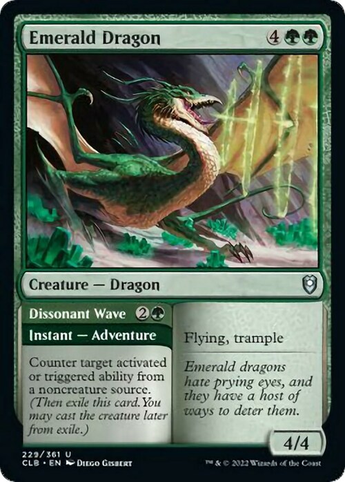 Emerald Dragon Card Front