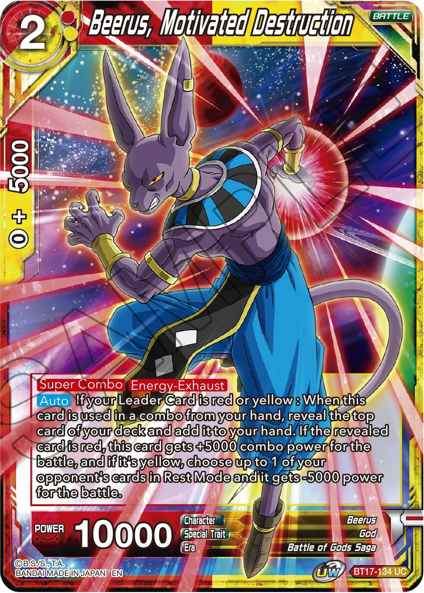 Beerus, Motivated Destruction Ultimate Squad Dragon Ball Super