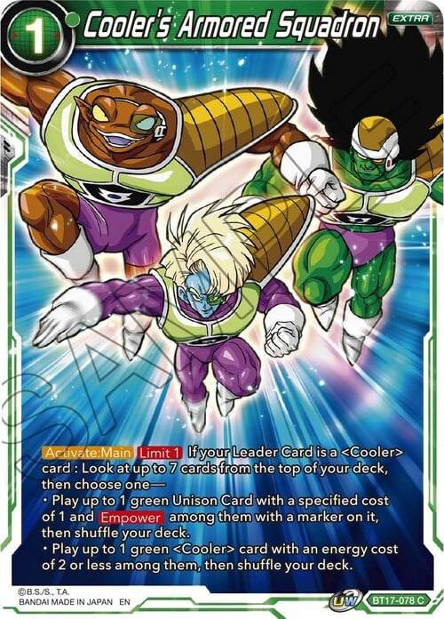 Cooler's Armored Squadron Card Front