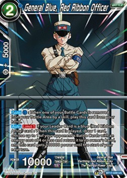 General Blue, Red Ribbon Officer Card Front