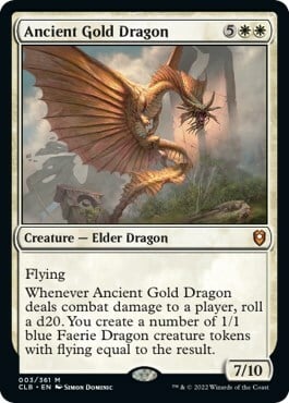 Dragón de oro anciano Frente