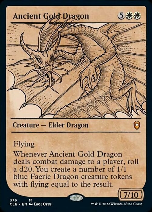 Dragón de oro anciano Frente