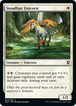 Steadfast Unicorn Card Front