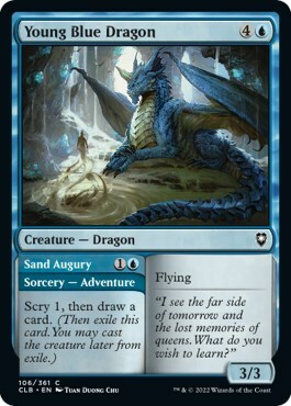 Young Blue Dragon // Sand Augury Card Front