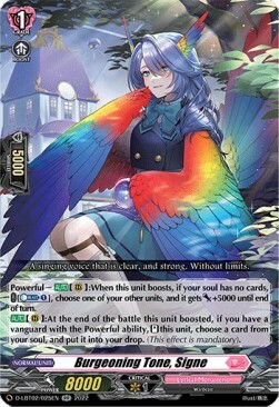 Burgeoning Tone, Signe [D Format] Card Front