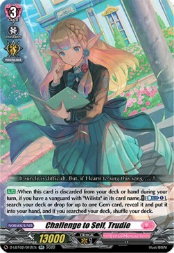 Challenge to Self, Trudie [D Format] Card Front