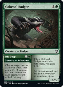 Colossal Badger // Dig Deep Card Front