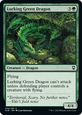 Lurking Green Dragon Card Front