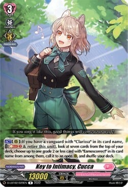 Key to Intimacy, Cucca Card Front