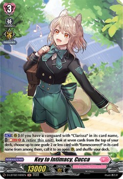 Key to Intimacy, Cucca Card Front